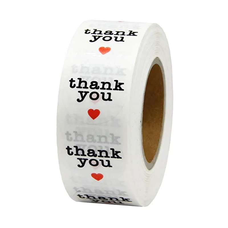 500pcs per roll Clear Round Thank You Stickers seal labels with Red Heart envelope Sticker Gift box packaging stationery sticker
500pcs per roll Clear Round Thank You Stickers seal labels with Red Heart envelope Sticker Gift box packaging stationery sticker