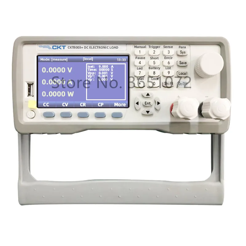CKT8003+ Programmable DC Electronic Load Battery Discharge Tester 150V 120A 600W DC Load
CKT8003+ Programmable DC Electronic Load Battery Discharge Tester 150V 120A 600W DC Load