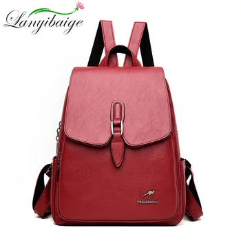 Lanyibaige Women Backpack Female High Quality Soft Leather Book School Bags For Teenage Girls Travel Back pack Rucksacks 
Lanyibaige Women Backpack Female High Quality Soft Leather Book School Bags For Teenage Girls Travel Back pack Rucksacks