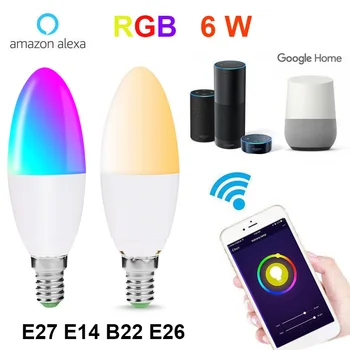 Smart WIFI LED Bulb 6W Dimmable Light Phone Remote Control LED Bulb Compatible with Alexa Google Home Voice Control bulb
Smart WIFI LED Bulb 6W Dimmable Light Phone Remote Control LED Bulb Compatible with Alexa Google Home Voice Control bulb