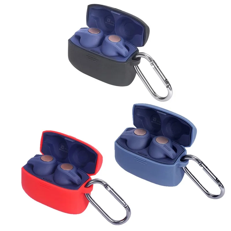 Earphone Case for Jabra Elite 65 t Wireless Sports Headset Silicone Protective Cover with Anti-Lost Hook Portable Cases | Электроника