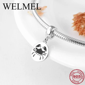 Round shape 925 Sterling Silver 12 Constellation Cancer fine Pendants beads Fit Original Pandora Charm Bracelet Jewelry making
Round shape 925 Sterling Silver 12 Constellation Cancer fine Pendants beads Fit Original Pandora Charm Bracelet Jewelry making