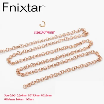 Fnixtar 0.6*3/4 mm 0.8*4mm Multiple Size Rose Gold Color Stainless Steel Open Jump Rings Split Rings DIY Jewelry Making 1Meter
Fnixtar 0.6*3/4 mm 0.8*4mm Multiple Size Rose Gold Color Stainless Steel Open Jump Rings Split Rings DIY Jewelry Making 1Meter