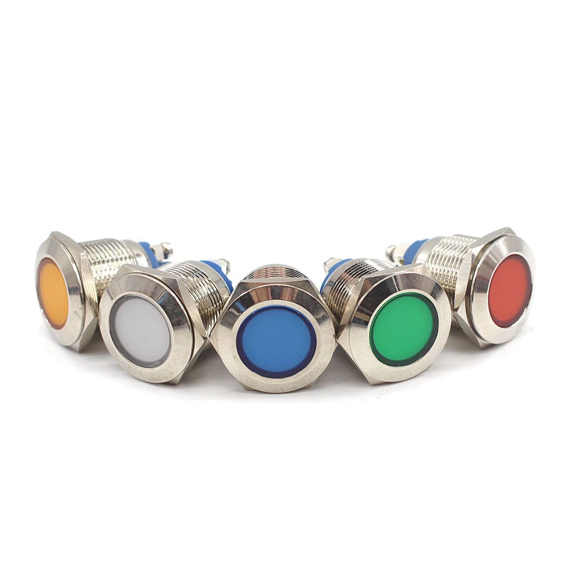 1PC 19mm LED Metal Indicator Light Waterproof Signal Lamp Warning Lights 12V 24V 220V Volts Red Blue For Dashboard Panel Light
1PC 19mm LED Metal Indicator Light Waterproof Signal Lamp Warning Lights 12V 24V 220V Volts Red Blue For Dashboard Panel Light