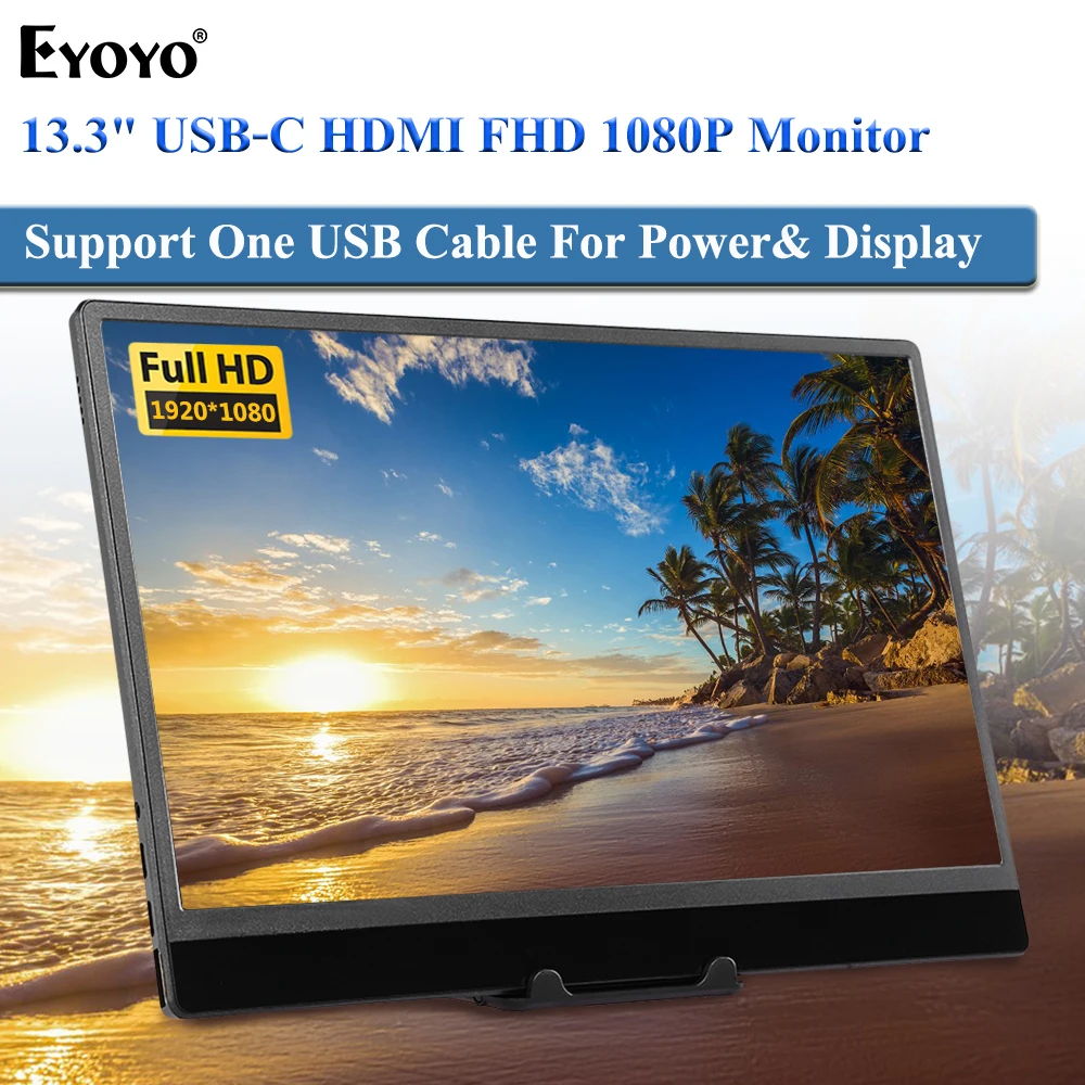 EYOYO EM13R IPS Portable Monitor 13.3" HDMI screen LCD USB Type-C FHD 1080P for raspberry pi PC PS4 Laptop Phone Xbox Switch
EYOYO EM13R IPS Portable Monitor 13.3" HDMI screen LCD USB Type-C FHD 1080P for raspberry pi PC PS4 Laptop Phone Xbox Switch