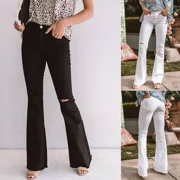 WEPBEL Women Jeans Pants Trousers Hole Mid Waist Zipper Button Solid Color Slim Skinny New Fashion Casual Summer Spring
WEPBEL Women Jeans Pants Trousers Hole Mid Waist Zipper Button Solid Color Slim Skinny New Fashion Casual Summer Spring