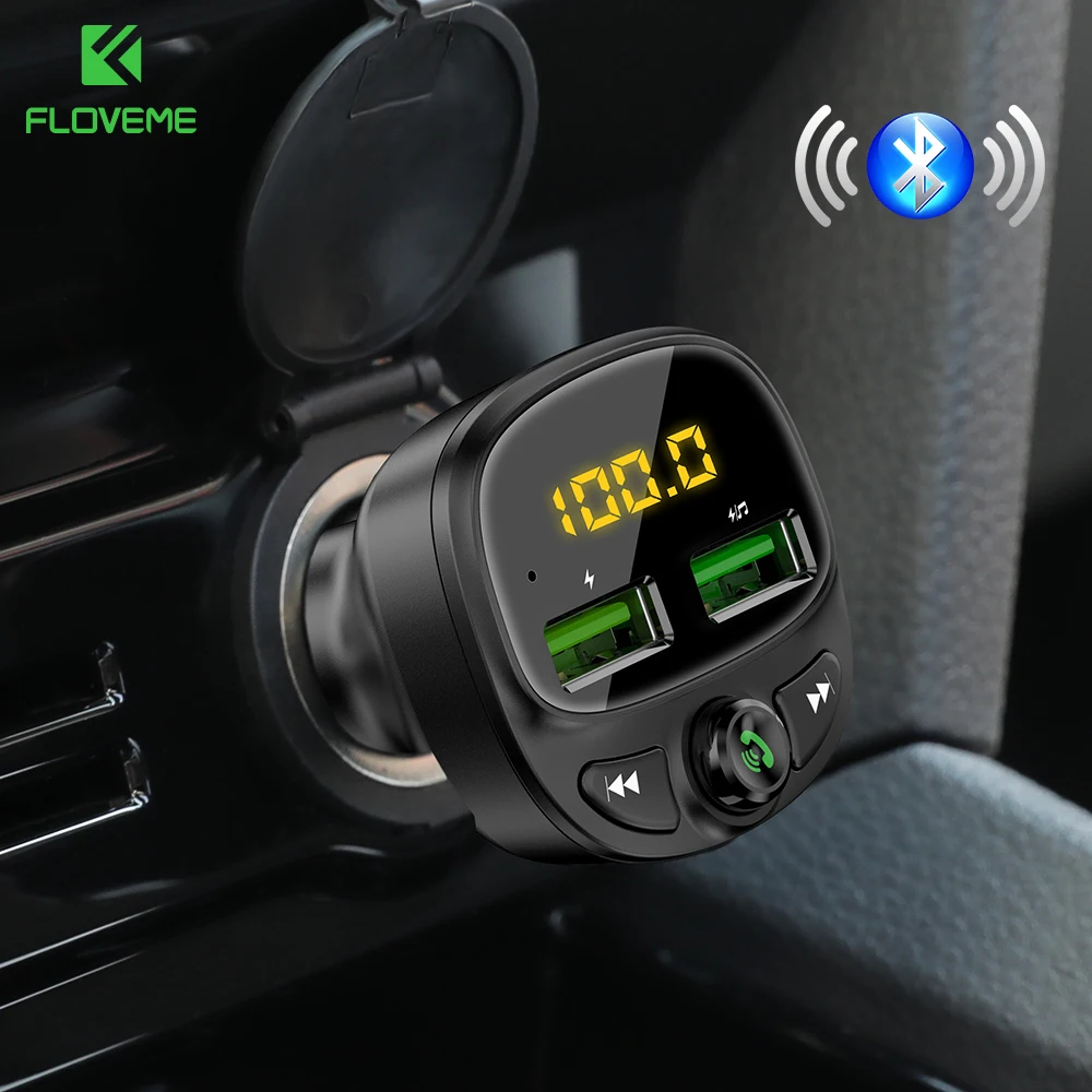 FLOVEME Bluetooth Car Charger Mobile Phone USB Charger FM Transmitter Phone Charger Cigarette Lighter Charging For iPhone Xiaomi
FLOVEME Bluetooth Car Charger Mobile Phone USB Charger FM Transmitter Phone Charger Cigarette Lighter Charging For iPhone Xiaomi