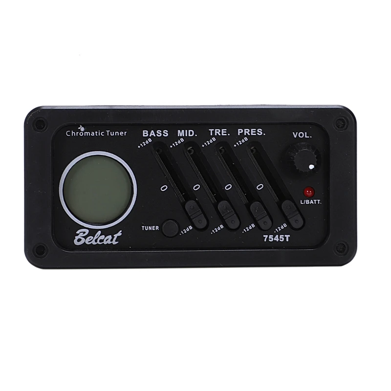 New 4 Band Guitar Pickup Guitar Preamp Pickup Tuner Equalizer With Lcd Display Volume Control For Classical Acoustic Guitar 7545
New 4 Band Guitar Pickup Guitar Preamp Pickup Tuner Equalizer With Lcd Display Volume Control For Classical Acoustic Guitar 7545