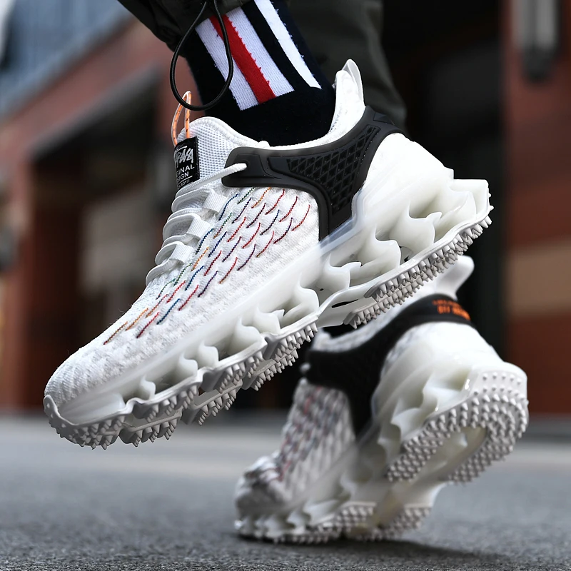 Blade running shoes for men Outdoor High elastic flying woven Sport sneakers breathable mesh upper Non-slip large sole Fashion
Blade running shoes for men Outdoor High elastic flying woven Sport sneakers breathable mesh upper Non-slip large sole Fashion