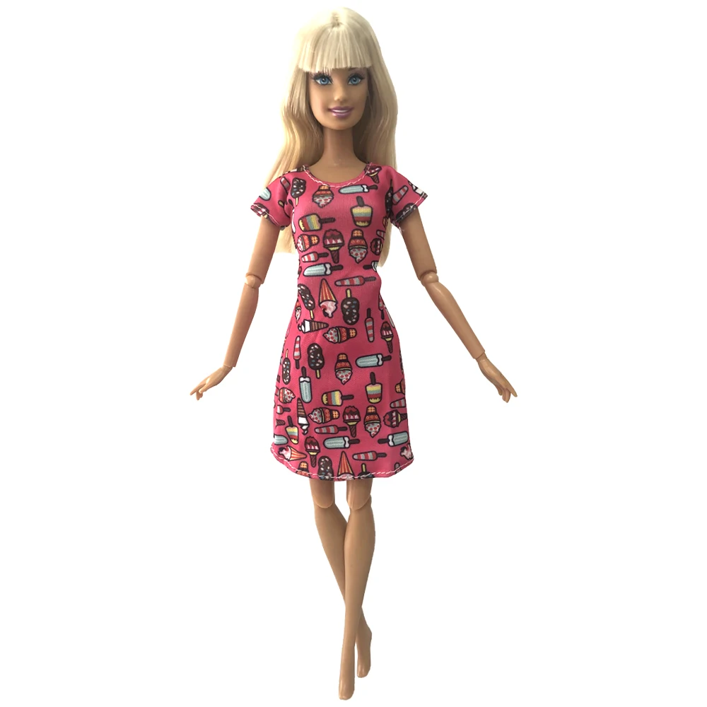 Happy baby toy storeNK 1 Pcs Doll Skirt Cute Dress Casual Clothes Red Suit  For Barbie Accessories Cloth Baby Girl Toys 283B | Daraz.com.bd