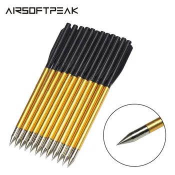12Pcs Aluminum Archery Arrow Golden 6.2 Inch Broadheads Hunting Shooting For 50 lb/ 80 lb Crossbow Arrow Bow Practice Arrows
12Pcs Aluminum Archery Arrow Golden 6.2 Inch Broadheads Hunting Shooting For 50 lb/ 80 lb Crossbow Arrow Bow Practice Arrows