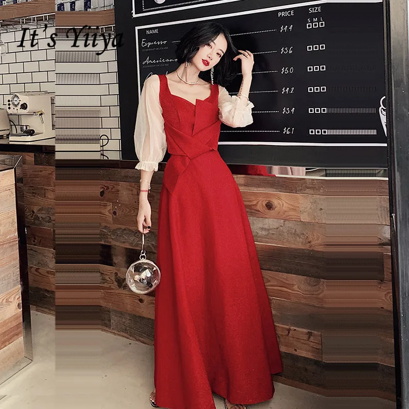 It's Yiiya A-Line Evening Dress Square Collar Floor-Length Ruched Evening Dress Plus Size Zipper Illusion Robe De Soiree K361
It's Yiiya A-Line Evening Dress Square Collar Floor-Length Ruched Evening Dress Plus Size Zipper Illusion Robe De Soiree K361