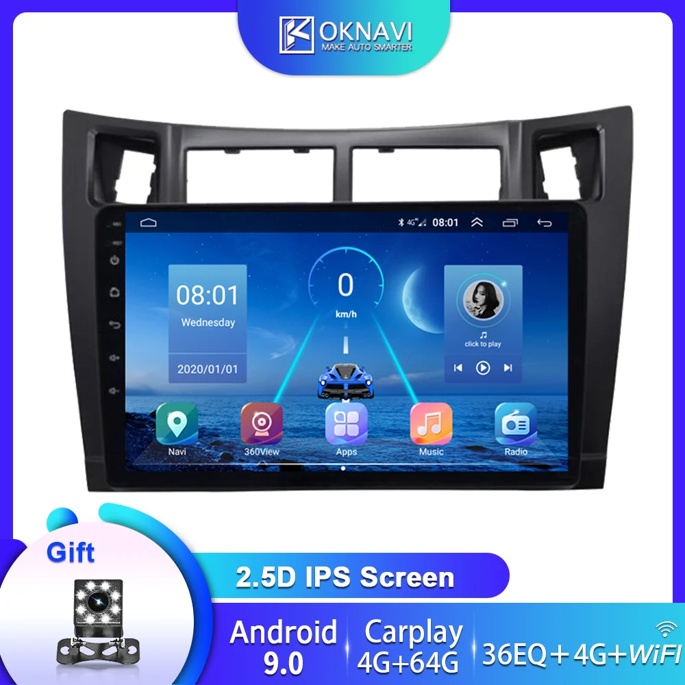 Car Radio for Toyota Yaris 2008 2009 2010 2011 Audio Autoradio 2 Din Android 9.0 Carplay DVD Stereo DSP Support Streeing Wheel
Car Radio for Toyota Yaris 2008 2009 2010 2011 Audio Autoradio 2 Din Android 9.0 Carplay DVD Stereo DSP Support Streeing Wheel