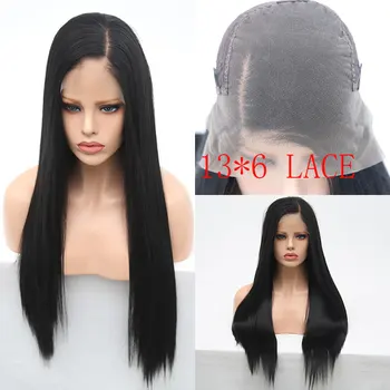 Bombshell Synthetic 13*6 Lace Front Wig Glueless Straight Heat Resistant Fiber Hair Natural Hairline Side Parting For Women Wigs
Bombshell Synthetic 13*6 Lace Front Wig Glueless Straight Heat Resistant Fiber Hair Natural Hairline Side Parting For Women Wigs