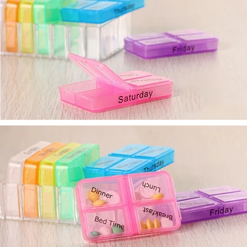 Portable 7 Days Weekly Pill Case Medicine Storage Box Sorter Tablet Medicine Case with Printed Braille Dispenser Medicine Boxes
Portable 7 Days Weekly Pill Case Medicine Storage Box Sorter Tablet Medicine Case with Printed Braille Dispenser Medicine Boxes