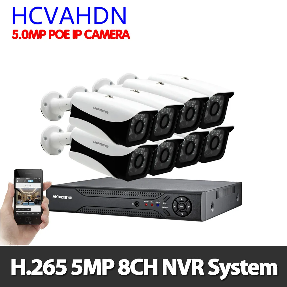 

H.265 8CH 5MP 16CH 1080P POE NVR Kit CCTV Security System 5MP IR Outdoor POE IP Camera P2P Video Surveillance Set