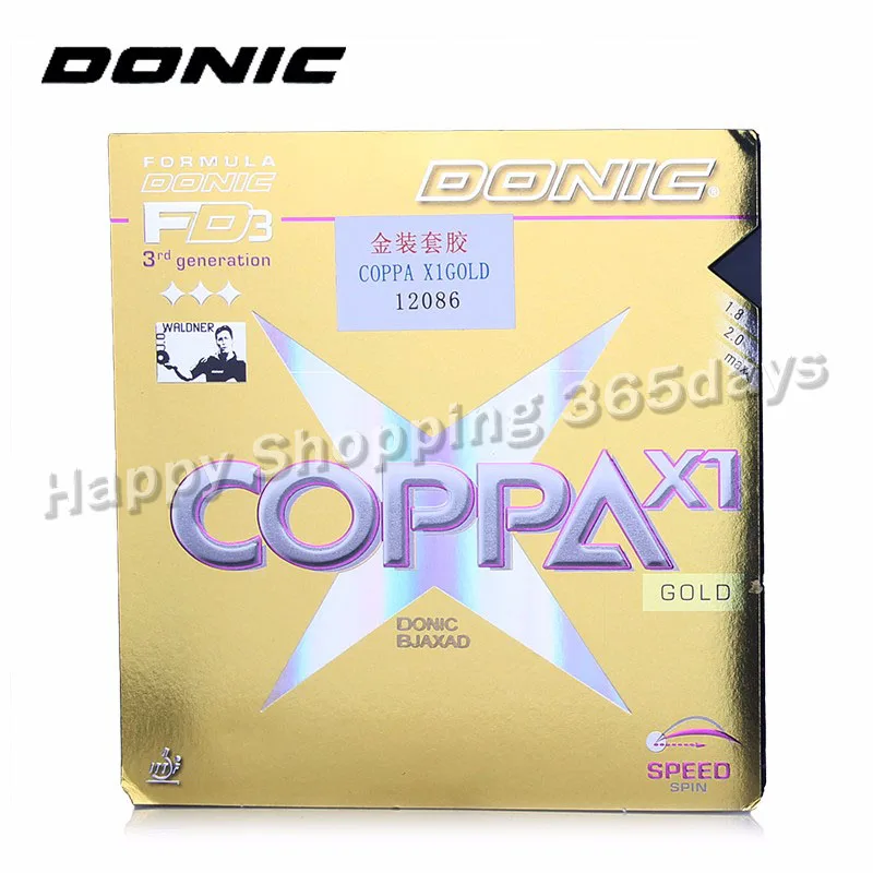 Фото Donic Original COPPA X1 золотые прыщи в настольном теннисе резиновые - купить