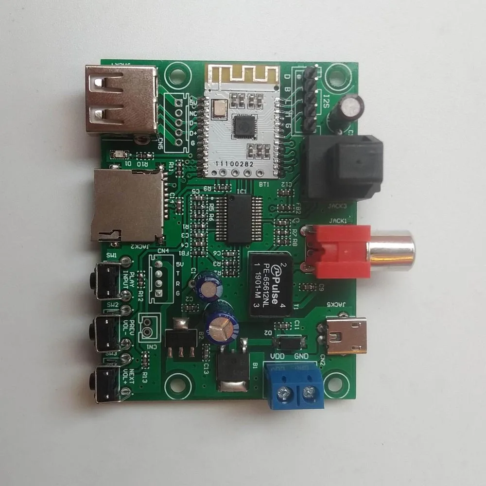 U disk / TF card lossless player Bluetooth 5.0 audio receiver I2S / coaxial / fiber output
U disk / TF card lossless player Bluetooth 5.0 audio receiver I2S / coaxial / fiber output