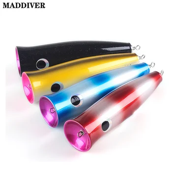 135g MADDIVER Topwater Wooden Popper GT Surface Popping Lure Deep Sea Chugger Boat Fishing Bait for Open Ocean Angling Trolling
135g MADDIVER Topwater Wooden Popper GT Surface Popping Lure Deep Sea Chugger Boat Fishing Bait for Open Ocean Angling Trolling