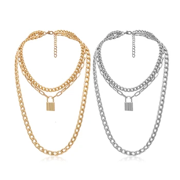 Punk Simple Lock Pendant Necklace Hip Hop Necklaces Women Multilayer Lock Pendant Punk Chunkyc Necklace Hip Hop Chain Jewelry
Punk Simple Lock Pendant Necklace Hip Hop Necklaces Women Multilayer Lock Pendant Punk Chunkyc Necklace Hip Hop Chain Jewelry