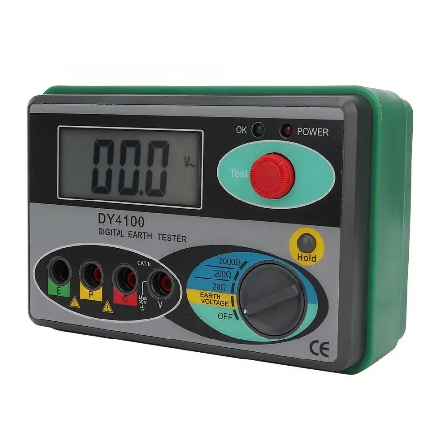 DY4100 Digital LCD Screen Display Earth Ground Resistance Tester Measuring Meter for Power System Electrical Equipment Protect
DY4100 Digital LCD Screen Display Earth Ground Resistance Tester Measuring Meter for Power System Electrical Equipment Protect