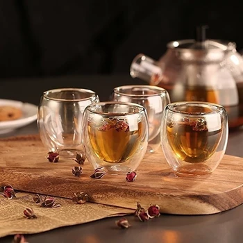 New Fashion 4Pcs 80ml Double Wall Insulated Espresso Cups Drinking Tea Latte Coffee Mugs Whiskey Glass Cups Drinkware
New Fashion 4Pcs 80ml Double Wall Insulated Espresso Cups Drinking Tea Latte Coffee Mugs Whiskey Glass Cups Drinkware