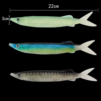 3pcs 22cm 50g Vivid Handmade Big fish Soft Lures Artificial Fishing Bait Jig Head Fly Fishing Silicon Rubber Fish Swimbaits
3pcs 22cm 50g Vivid Handmade Big fish Soft Lures Artificial Fishing Bait Jig Head Fly Fishing Silicon Rubber Fish Swimbaits