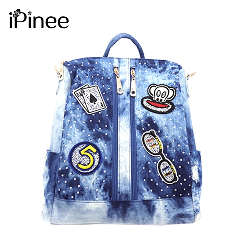 iPinee Women Canvas Backpacks Cartoon Style School Bags for Teenage Girls Bookbag female Travel Bag mochilas mujer 2019 |