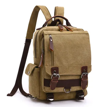 Vintage Canvas Bucket Backpack Men Travel Back Pack Multifunctional Shoulder Bag Laptop Rucksack School Bags Daypack 
Vintage Canvas Bucket Backpack Men Travel Back Pack Multifunctional Shoulder Bag Laptop Rucksack School Bags Daypack