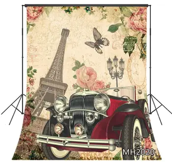 Retro Romantic Paris Eiffel Tower Photography Backdrop Red Vintage Car Rose Flower Butterfly Wedding Photo Background Photocall
Retro Romantic Paris Eiffel Tower Photography Backdrop Red Vintage Car Rose Flower Butterfly Wedding Photo Background Photocall
