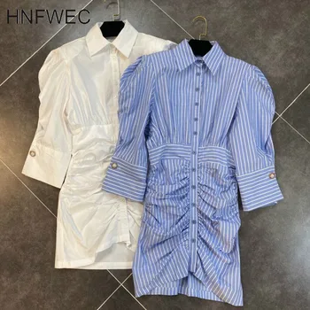 2020 Summer New Arrivals Puff Sleeve Turn Down Collar Slim Short Mini Pleated Shirt Dress Women Vintage T356
2020 Summer New Arrivals Puff Sleeve Turn Down Collar Slim Short Mini Pleated Shirt Dress Women Vintage T356