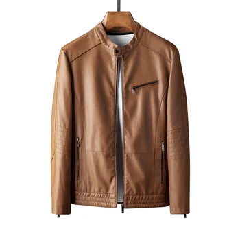 2020 Faux Plus Velvet Leather Jacket Men Solid Color Slim Stand Collar PU Men Leather Jacket Fashion Zipper Leather Jacket Mens
2020 Faux Plus Velvet Leather Jacket Men Solid Color Slim Stand Collar PU Men Leather Jacket Fashion Zipper Leather Jacket Mens