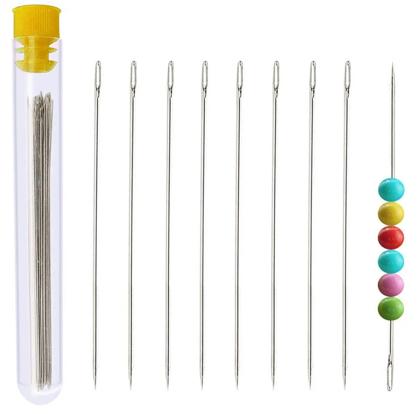 MIUSIE 20pcs 80mm Stainless Steel Beading Needles for beads Threading String Jewelry Embroidery Bracelet Necklace Making Tools
MIUSIE 20pcs 80mm Stainless Steel Beading Needles for beads Threading String Jewelry Embroidery Bracelet Necklace Making Tools