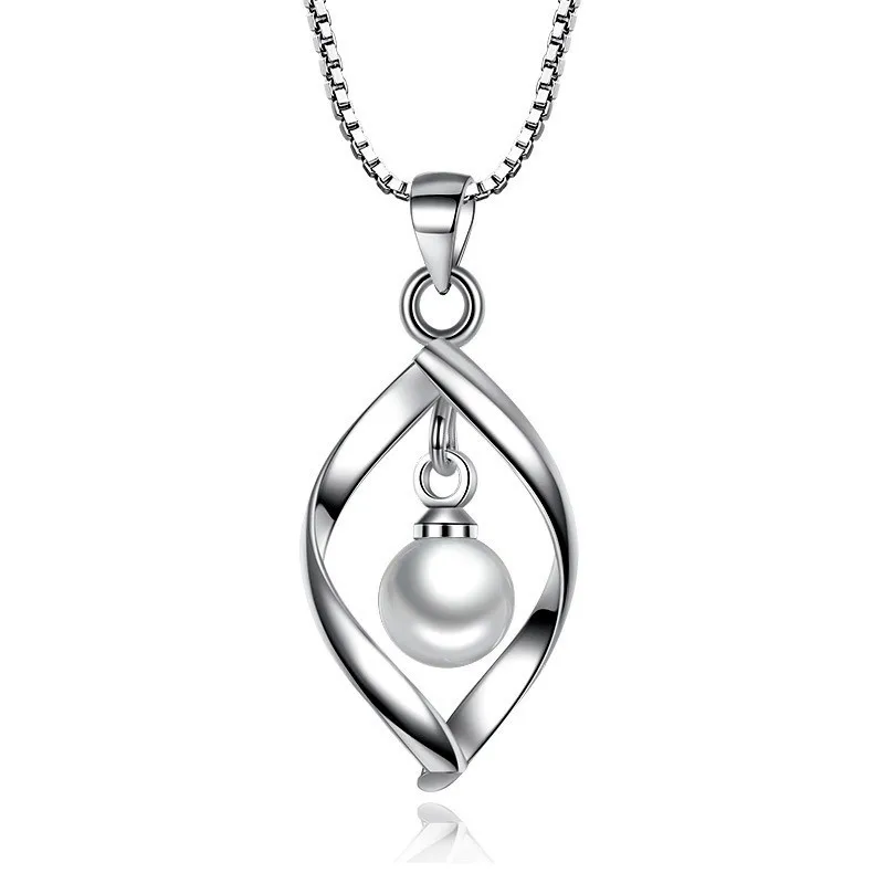 Silver 925 Jewelry Fashion Twisted Necklace Female Sweet Pearl Pendant Clavicle Chain Sterling Silver Necklace 2019 Gift
Silver 925 Jewelry Fashion Twisted Necklace Female Sweet Pearl Pendant Clavicle Chain Sterling Silver Necklace 2019 Gift