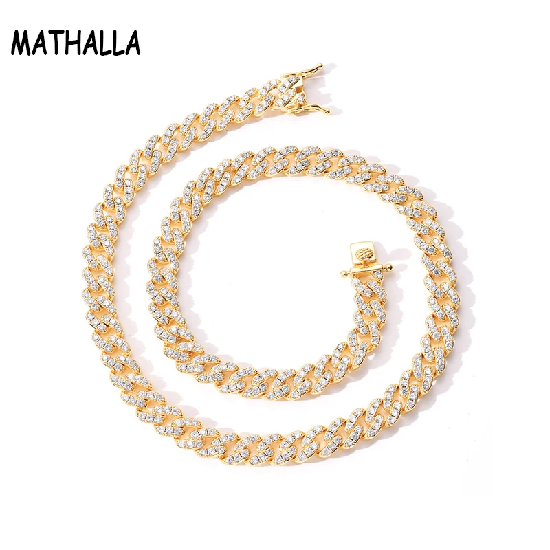 MATHALLA Newest 9MM Iced Out CUbic Zircon Cuban Chain Necklace White Gold Brass Hiphop Micro Paved CZ Chain Jewelry for Women
MATHALLA Newest 9MM Iced Out CUbic Zircon Cuban Chain Necklace White Gold Brass Hiphop Micro Paved CZ Chain Jewelry for Women