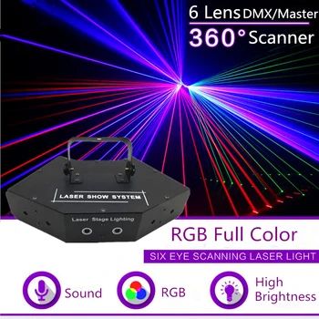Six Eyes RGB Scan Full Color Laser/Laser Stage Lighting For DJ Disco Party KTV Nightclub And Dance Floor/Laser Show System/Beam
Six Eyes RGB Scan Full Color Laser/Laser Stage Lighting For DJ Disco Party KTV Nightclub And Dance Floor/Laser Show System/Beam