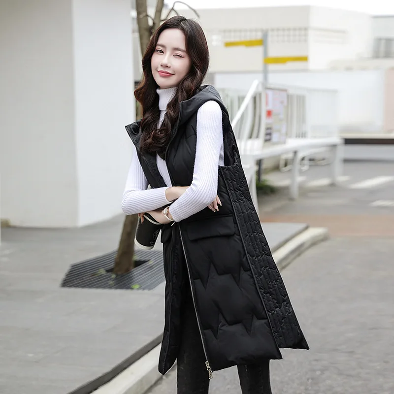 Autumn Winter Vest Women Waistcoat 2020 New Fashion Female Sleeveless Jacket Hooded Warm Long Vest cotton feminino Plus Size 
Autumn Winter Vest Women Waistcoat 2020 New Fashion Female Sleeveless Jacket Hooded Warm Long Vest cotton feminino Plus Size
