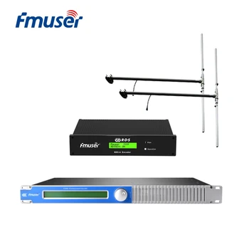 FMUSER 100W 150W FM Broadcast Transmitter+2*DP100 Antenna+Cable Set With Digital RDS Encoder Radio Data System Encoder For FM Ra