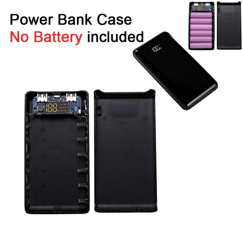 LEORY LED 5V DIY Power Bank Dual USB 6x18650 Battery Case Charging Power Supply Powerbank Charger Cover External Battery
LEORY LED 5V DIY Power Bank Dual USB 6x18650 Battery Case Charging Power Supply Powerbank Charger Cover External Battery