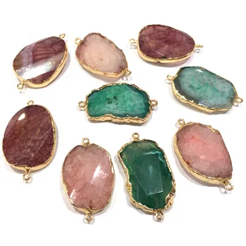 Natural Stone irregular shape Double hole connector Necklace Pendant for Jewelry Making DIY Necklaces Accessories size:25x45mm
Natural Stone irregular shape Double hole connector Necklace Pendant for Jewelry Making DIY Necklaces Accessories size:25x45mm