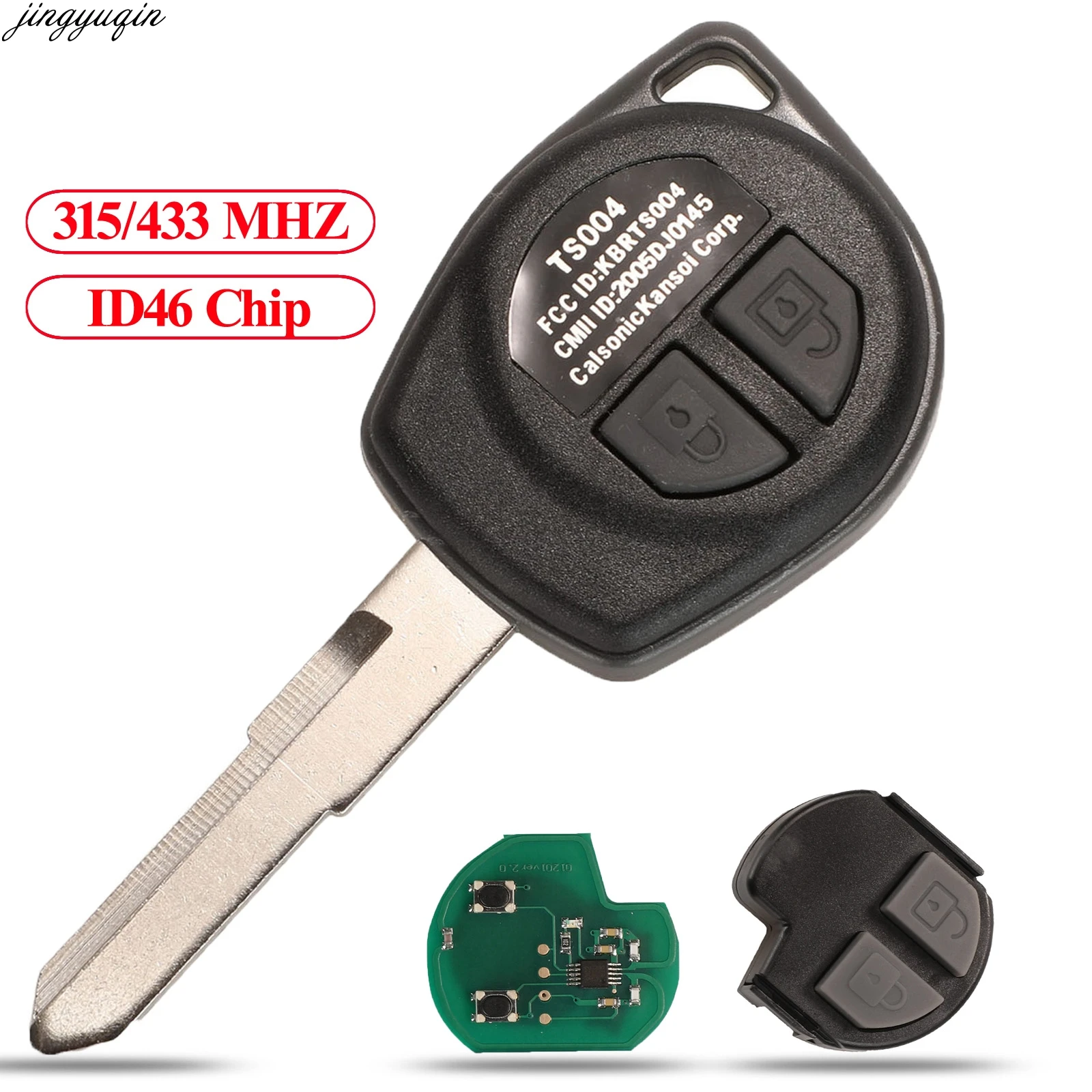 Jingyuqin Remote Control Car Key 315/433MHz ID46 Chip For Suzuki Swift SX4 ALTO Vitara Ignis JIMNY Splash HU87 Uncut Blade
Jingyuqin Remote Control Car Key 315/433MHz ID46 Chip For Suzuki Swift SX4 ALTO Vitara Ignis JIMNY Splash HU87 Uncut Blade