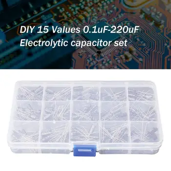 200pcs DIY 15 Values 0.1uF-220uF Electrolytic Capacitor Organization Storage Capacitors Assortment Box Kit
200pcs DIY 15 Values 0.1uF-220uF Electrolytic Capacitor Organization Storage Capacitors Assortment Box Kit