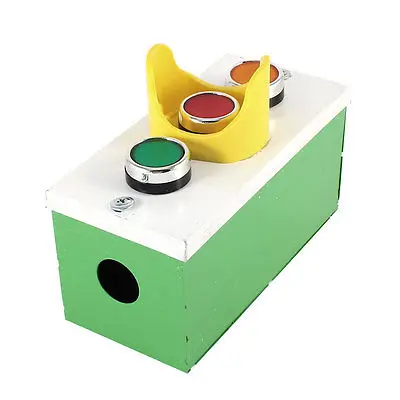 AC 380V 10A Green Red Yellow Three Button Self Locking Pushbutton Switch Station
AC 380V 10A Green Red Yellow Three Button Self Locking Pushbutton Switch Station