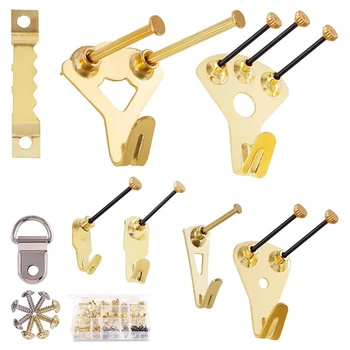 160Pcs Picture Hangers Frame Hanging Hanger Picture Hanging Kit Heavy Frame Hooks for Wall Mounting Holds 5-100 Lbs
160Pcs Picture Hangers Frame Hanging Hanger Picture Hanging Kit Heavy Frame Hooks for Wall Mounting Holds 5-100 Lbs