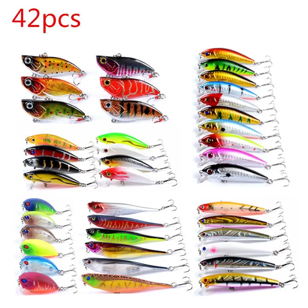 42 Pcs/set Fishing Lure Minnow Simulation Plastic Hard Bait Fishing Gear Highly Realistic 3D Fish Eyes High Quality Fishing Lure
42 Pcs/set Fishing Lure Minnow Simulation Plastic Hard Bait Fishing Gear Highly Realistic 3D Fish Eyes High Quality Fishing Lure