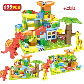 74-227Pcs City Jurassic Dinosaur Maze Ball Building Blocks Duploed Marble Track Slide Large Particles Brick Toys for children
74-227Pcs City Jurassic Dinosaur Maze Ball Building Blocks Duploed Marble Track Slide Large Particles Brick Toys for children