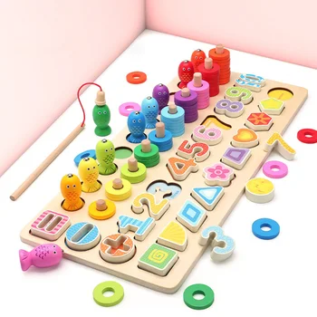 Wooden Digital Mumerator Shape Paired with Building Blocks Early Education Toys to Develop Children's Intelligence 
Wooden Digital Mumerator Shape Paired with Building Blocks Early Education Toys to Develop Children's Intelligence