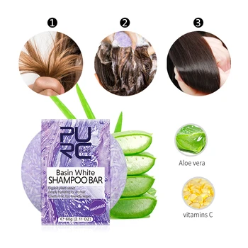 

PURC 6 Styles Handmade Hair Shampoo Soap Cold Processed Shampoo Bar 100% Pure Plant Anti-Dandruff Hair Shampoos Hair Care TSLM1