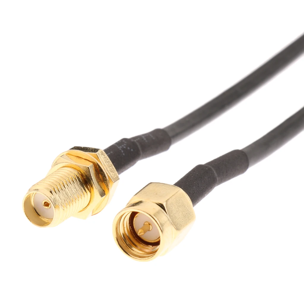 2Pcs Antenna Adapter RP SMA Male to Female Extension Cable Connector for WiFi Wireless Router & Network Card (16.4feet) | Электроника