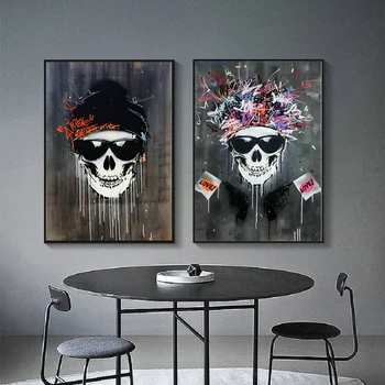 Modern Wall Decor Graffiti Art Skull Canvas Painting Wall Art Posters Prints Wall Pictures for Living Room Home Cuadros No Frame
Modern Wall Decor Graffiti Art Skull Canvas Painting Wall Art Posters Prints Wall Pictures for Living Room Home Cuadros No Frame
